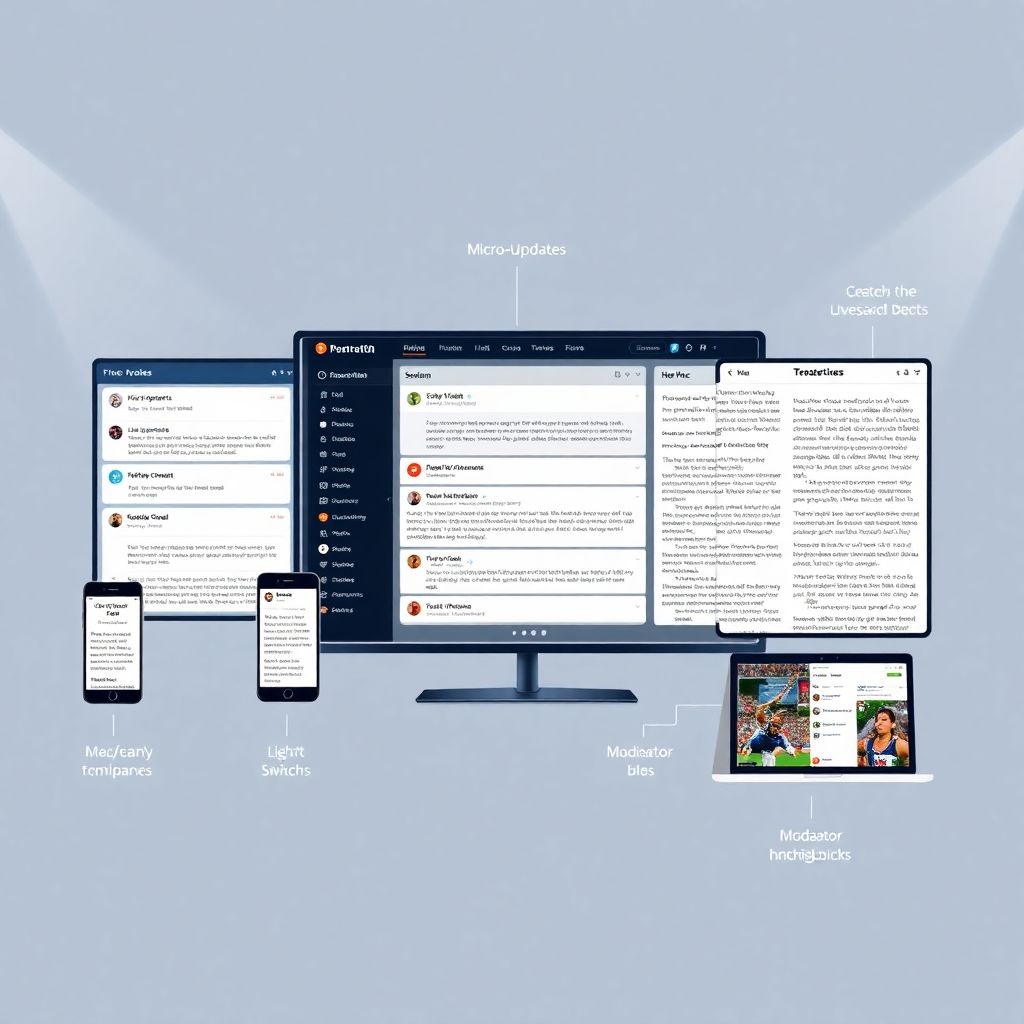 Сравнение форматов текстовых трансляций: краткие обновления и подробные репортажи