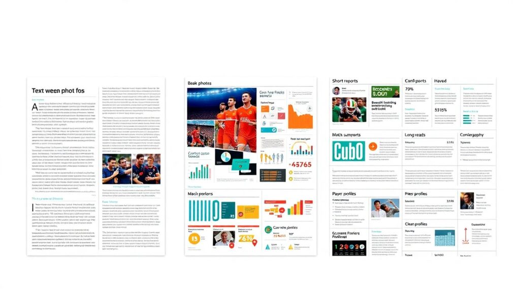 Гид по форматам спортивных новостей: тексты, фото и инфографика - иллюстрация