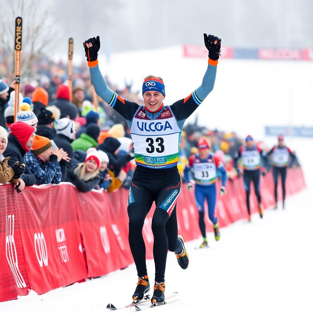 Большунов завершил сезон победой в марафоне 70 км и спором из‑за срезки